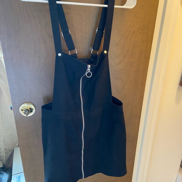 Divided Dresses & Skirts - Zip up Suede Overall Dress